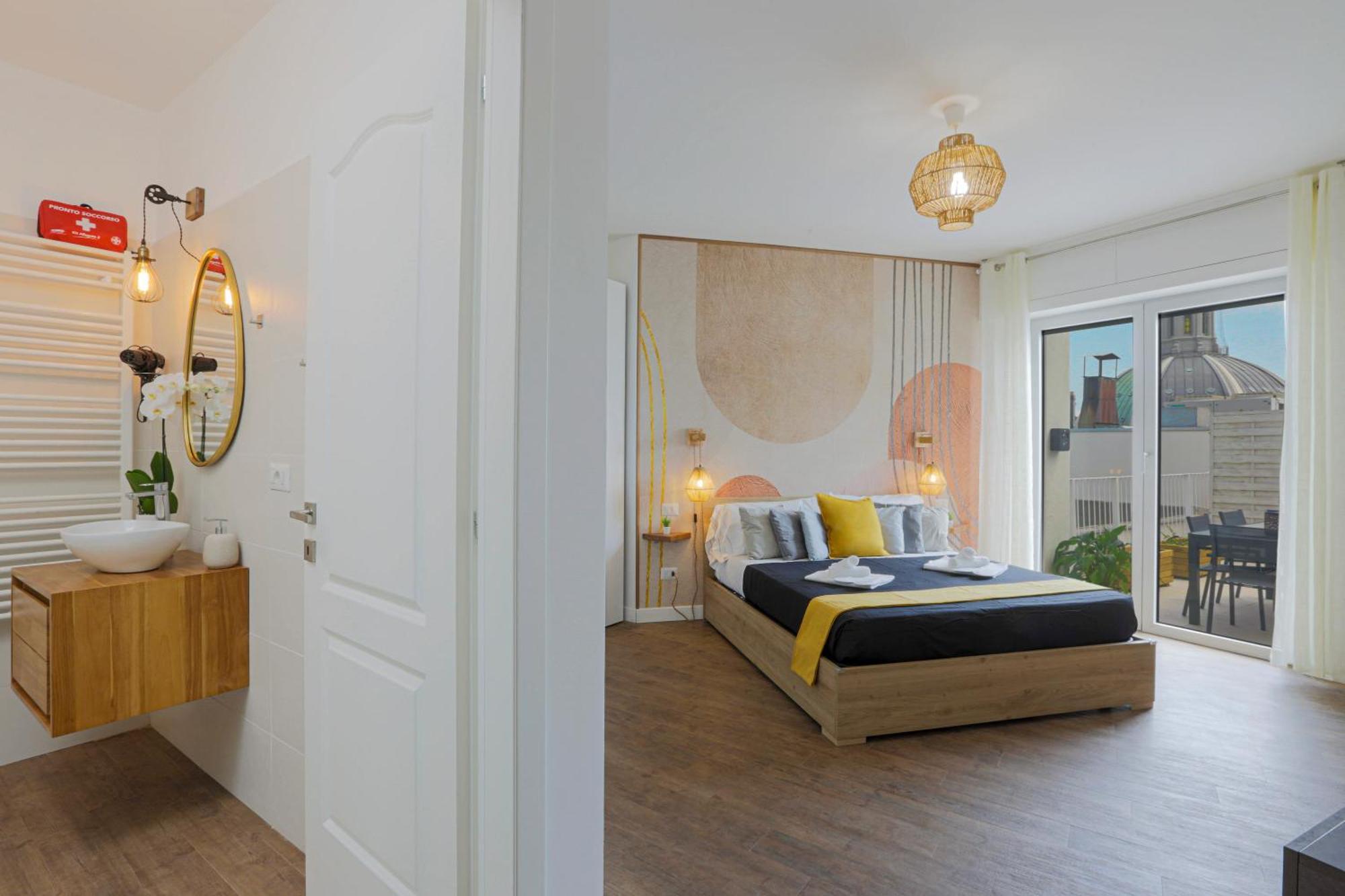 Attico Luxury Con Parcheggio E Terrazza Vista Mozzafiato Apartamento Génova Quarto foto