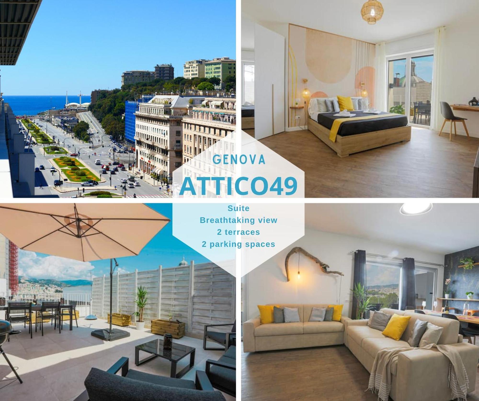 Attico Luxury Con Parcheggio E Terrazza Vista Mozzafiato Apartamento Génova Exterior foto