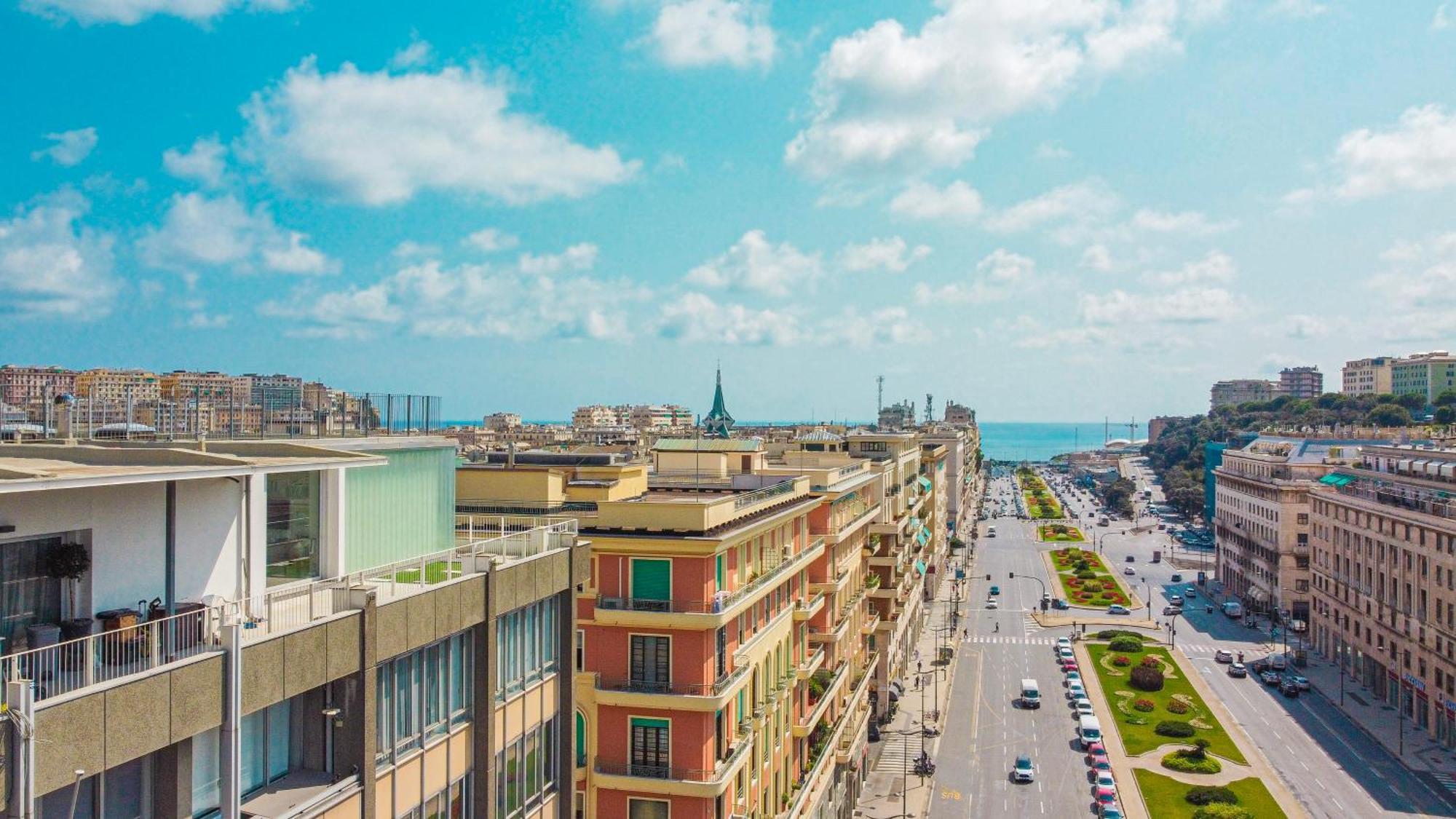 Attico Luxury Con Parcheggio E Terrazza Vista Mozzafiato Apartamento Génova Exterior foto